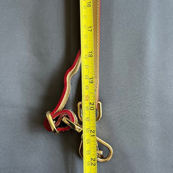 Arcadia Handbag Strap Crossbody Replacement Beige Tan Patent Leather Gold Clasp - Picture 8 of 8